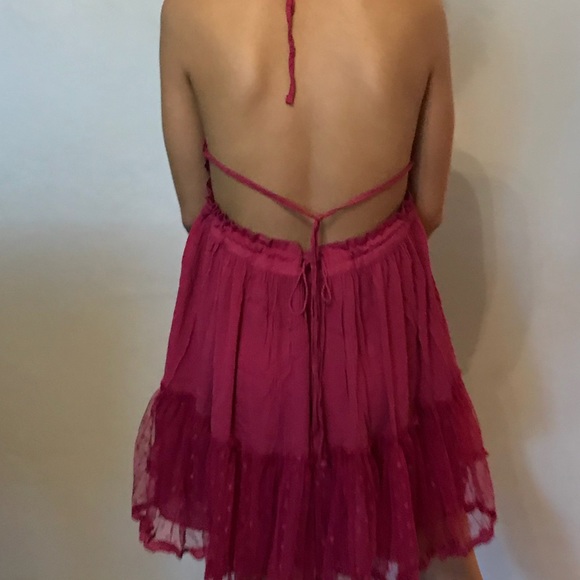 Boho 100 Degree Mini Dress With Tiered Netting - Picture 7 of 8